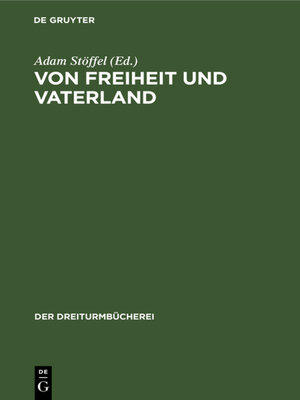 cover image of Von Freiheit und Vaterland